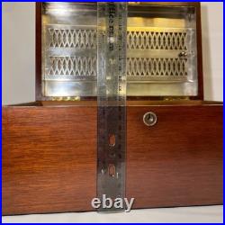 Vintage Tiffany & co New York Mahogany Cigar Humidor Box
