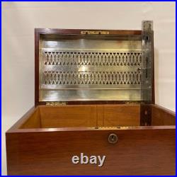 Vintage Tiffany & co New York Mahogany Cigar Humidor Box