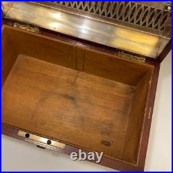 Vintage Tiffany & co New York Mahogany Cigar Humidor Box Vintage Tiffany & co New York Mahogany Cigar Humidor Box