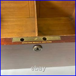 Vintage Tiffany & co New York Mahogany Cigar Humidor Box