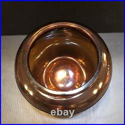 Vintage Tobacciana Jar FIGURALElephant Amber Glass Canister USA