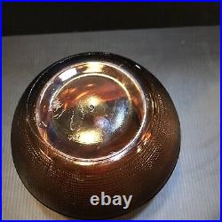 Vintage Tobacciana Jar FIGURALElephant Amber Glass Canister USA