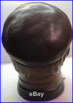 Vintage Tobacco Humidor Head Jar Ceramic Beard Man Canister X-Rare Collectible