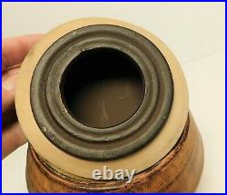 Vintage Tobacco Humidor Pipe Shaped Comoy's Of London Leather Wrapped RARE