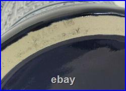 Vintage Tobacco Jar Humidor German Marzi & Remy Blue Ceramic Cannister