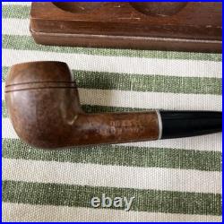 Vintage Tobacco Pipe Stand & Humidor 4 Pipes Dr. Grabow, Italy, Belvedere