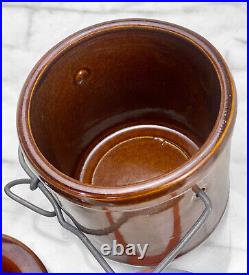 Vintage Traditional Ceramic Crock Pipe Tobacco Humidor Jar