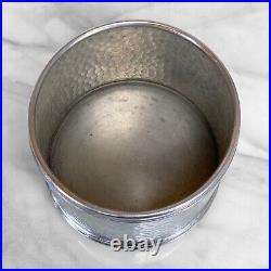Vintage Traditional Hammered Aluminum Pipe Tobacco Humidor Jar