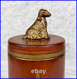 Vintage Traditional Porcelain Italian Spaniel Dog Tobacco Jar Humidor