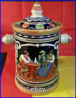 Vintage W. Germany Ceramic THEWALT Humidor / Tobacco Jar With Lid