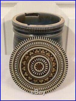 Vintage Wade Irish Shamrock 6 Porcelain Tobacco Humidor Jar With Locking LID