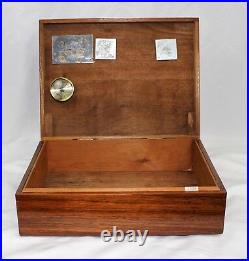 Vintage Walnut Cigar Humidor by Woodsmen Beautiful Made in USA 11.5 by 9 inch