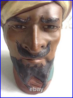 Vintage Weller Pottery Dickensware Turk Humidor Jar