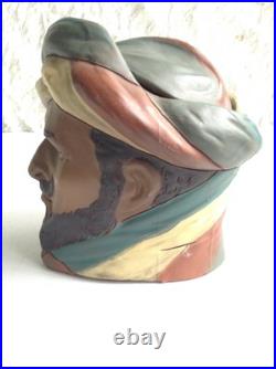 Vintage Weller Pottery Dickensware Turk Humidor Jar