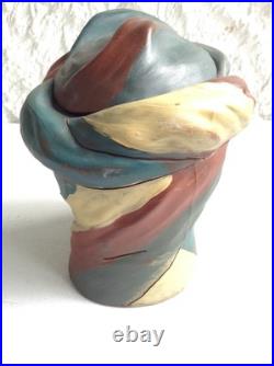 Vintage Weller Pottery Dickensware Turk Humidor Jar