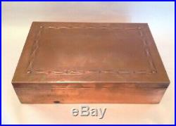 Vintage Wendell August Forge Copper Cedar Cigar Humidor Aztec Humidifier 10.5W