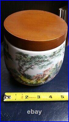 Vintage Whitecross Tobacco Ceramic Humidor Hand Made in Italy Jar 5.5 tall