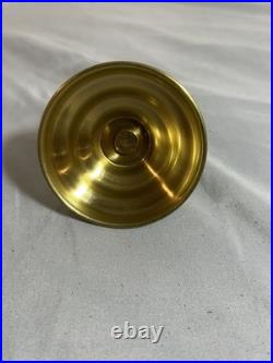 Vintage Williamsburg Delft Brass Tobacco Jar Olde Virginea Plantation Souvenir