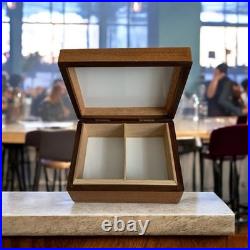 Vintage Wood Box Decatur Industries Humidor Box Walnut Wood Tobacco Storage Box