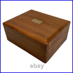 Vintage Wood Box Decatur Industries Humidor Box Walnut Wood Tobacco Storage Box