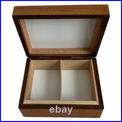 Vintage Wood Box Decatur Industries Humidor Box Walnut Wood Tobacco Storage Box