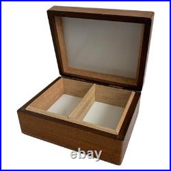 Vintage Wood Box Decatur Industries Humidor Box Walnut Wood Tobacco Storage Box