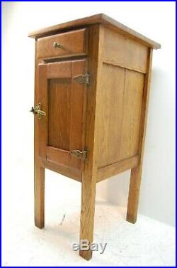 Vintage Wood Humidor Smoking Night Stand, Cabinet, End Table, 27 T x 11 W