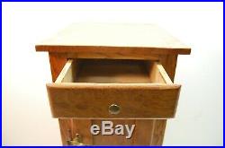 Vintage Wood Humidor Smoking Night Stand, Cabinet, End Table, 27 T x 11 W