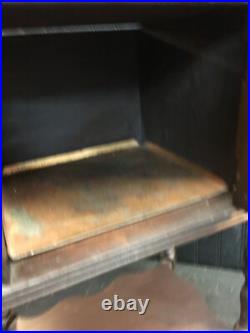 Vintage Wood Humidor Stand With Drawer, Sewing Box Stand Mid Century Wood Side