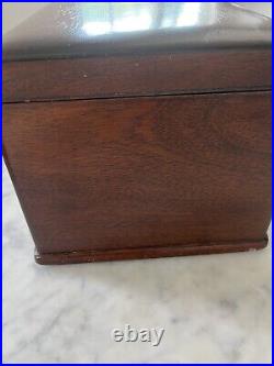 Vintage Wooden Box Humidor Cigars Cigarettes