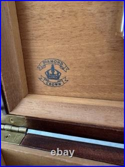 Vintage Wooden Diamond Crown Humidor