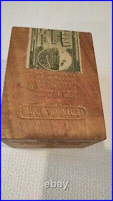 Vintage Wooden Habana Cigar Box Mfr 1920s Cuba