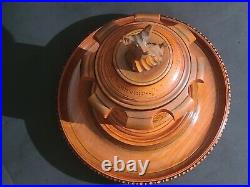 Vintage Wooden Smoking Pipe Stand Rack Display Holder Tobacco Jar Humidor