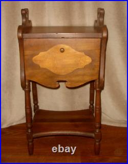 Vintage Wooden Tobacco Humidor Cabinet Copper Lined 29x15x12.5