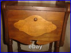 Vintage Wooden Tobacco Humidor Cabinet Copper Lined 29x15x12.5