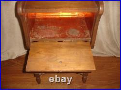 Vintage Wooden Tobacco Humidor Cabinet Copper Lined 29x15x12.5