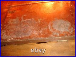 Vintage Wooden Tobacco Humidor Cabinet Copper Lined 29x15x12.5