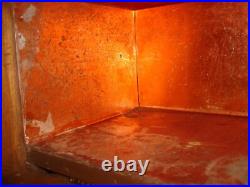 Vintage Wooden Tobacco Humidor Cabinet Copper Lined 29x15x12.5