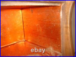 Vintage Wooden Tobacco Humidor Cabinet Copper Lined 29x15x12.5