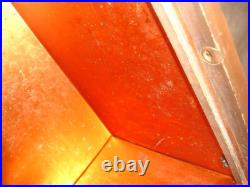Vintage Wooden Tobacco Humidor Cabinet Copper Lined 29x15x12.5