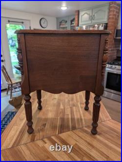Vintage antique Art Deco wood cigar smoking Table humidor Stand chest
