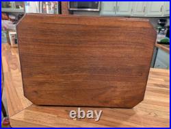Vintage antique Art Deco wood cigar smoking Table humidor Stand chest