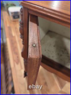 Vintage antique Art Deco wood cigar smoking Table humidor Stand chest