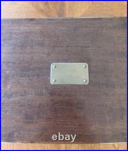 Vintage antique wood cigar humidor box