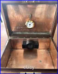 Vintage antique wood cigar humidor box