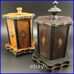 Vintage cigar carousels from France, 19 century, 2 items in lot, not a humidor