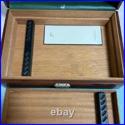 Vintage dunhill Leather Cigar Humidor Cedar Wood Tobacco CaseJPN