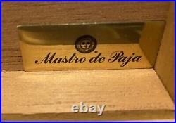 Vintage humidor cigar box Mastro de Paja Burl Wood Made In Italy