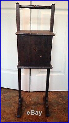 Vintage old small Wooden wood Humidor Smoking tobacco pipe Table Cabinet storage