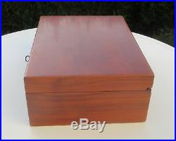 Vintage wooden Humidor Dunhill Paris Cigar box case with key